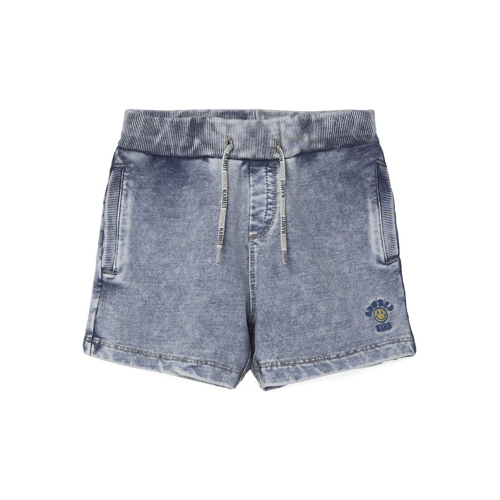 bermudas denim unisex bolsillos a los lados y goma en la cintura con botones interiores para ajustar Nameit