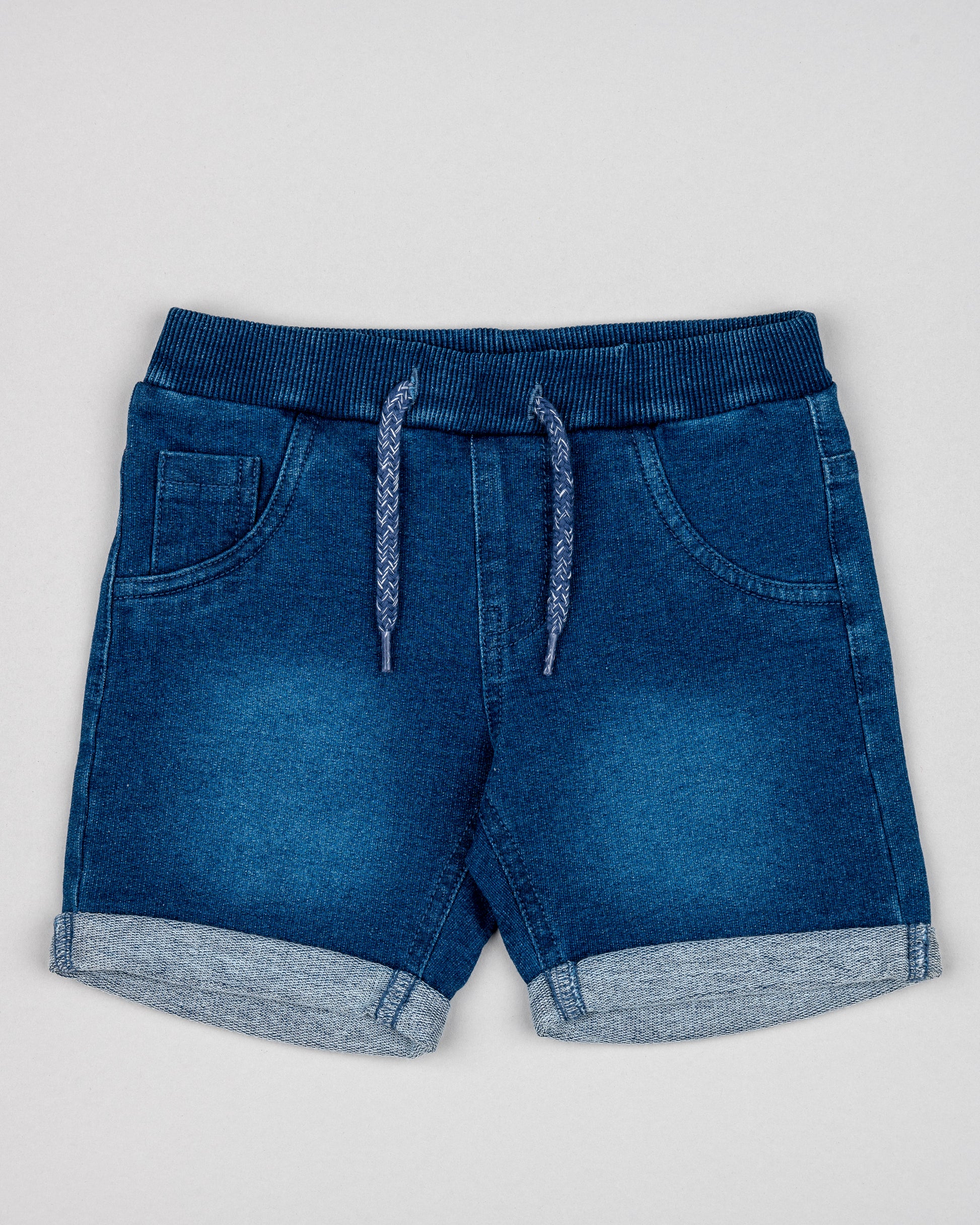 bermudas denim unisex con dobladillo en el bajo y goma en la cintura Losan