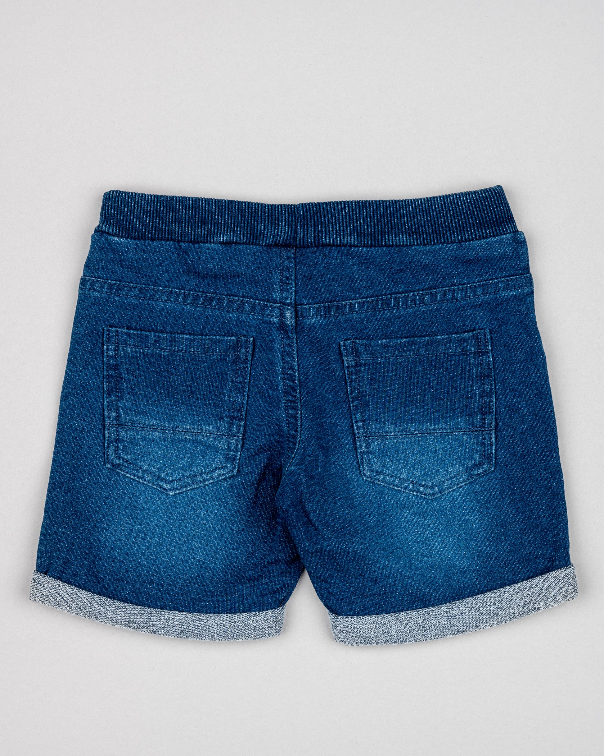 bermudas denim unisex con dobladillo en el bajo y goma en la cintura Losan