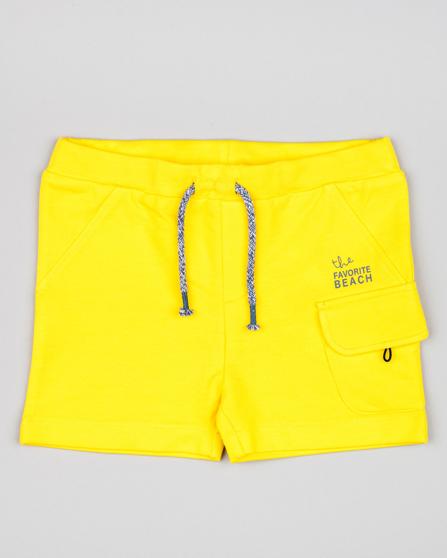 bermudas bebe Losan amarillo bolsillo cargo algodon Koskids