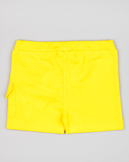 bermudas bebe Losan amarillo bolsillo cargo algodon Koskids