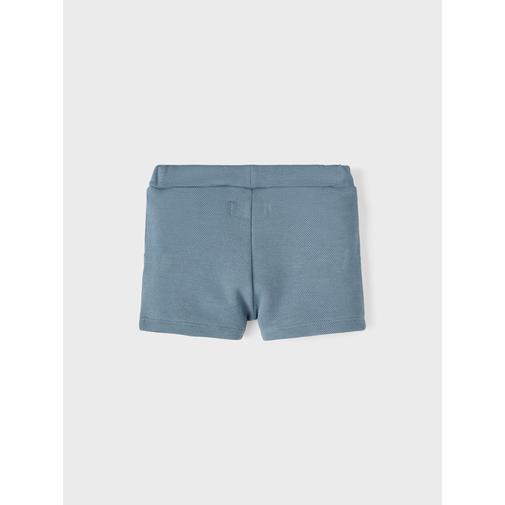 bermudas de bebé azul de punto con cordones y botones interiores NameIt