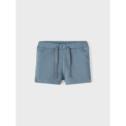 bermudas de bebé azul de punto con cordones y botones interiores NameIt