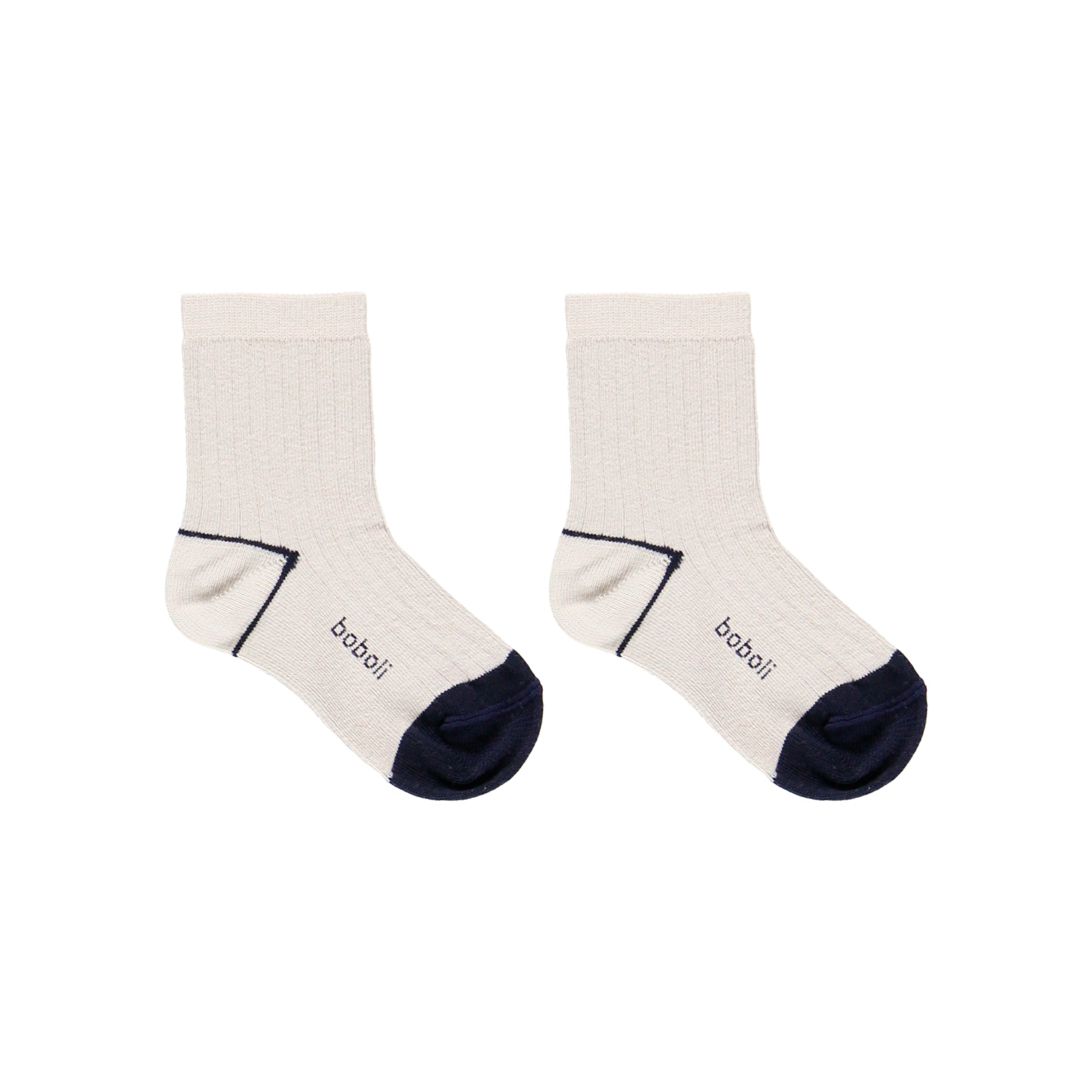 Pack de 3 pares de calcetines de niño en colores blanco con estampados de rombos y rayas Boboli