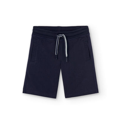 Bermudas niño color navy, tejido suave y ligero, cordones en la cintura para ajustar Boboli